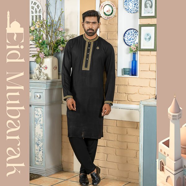 Premium Cotton Panjabi with Matching Pajama - Image 2