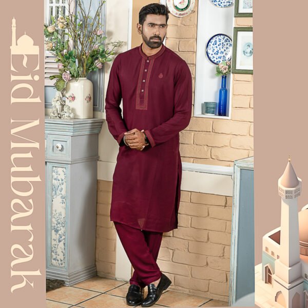 Premium Cotton Panjabi with Matching Pajama - Image 3